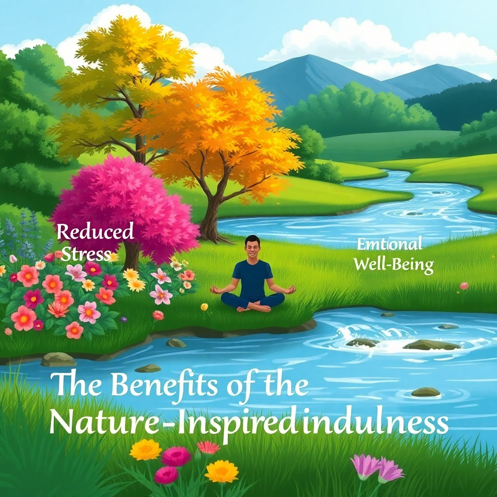 A young girl meditating peacefully in nature, sitting cross-legged on grass surrounded by lush green trees and sunlight filtering through the branches