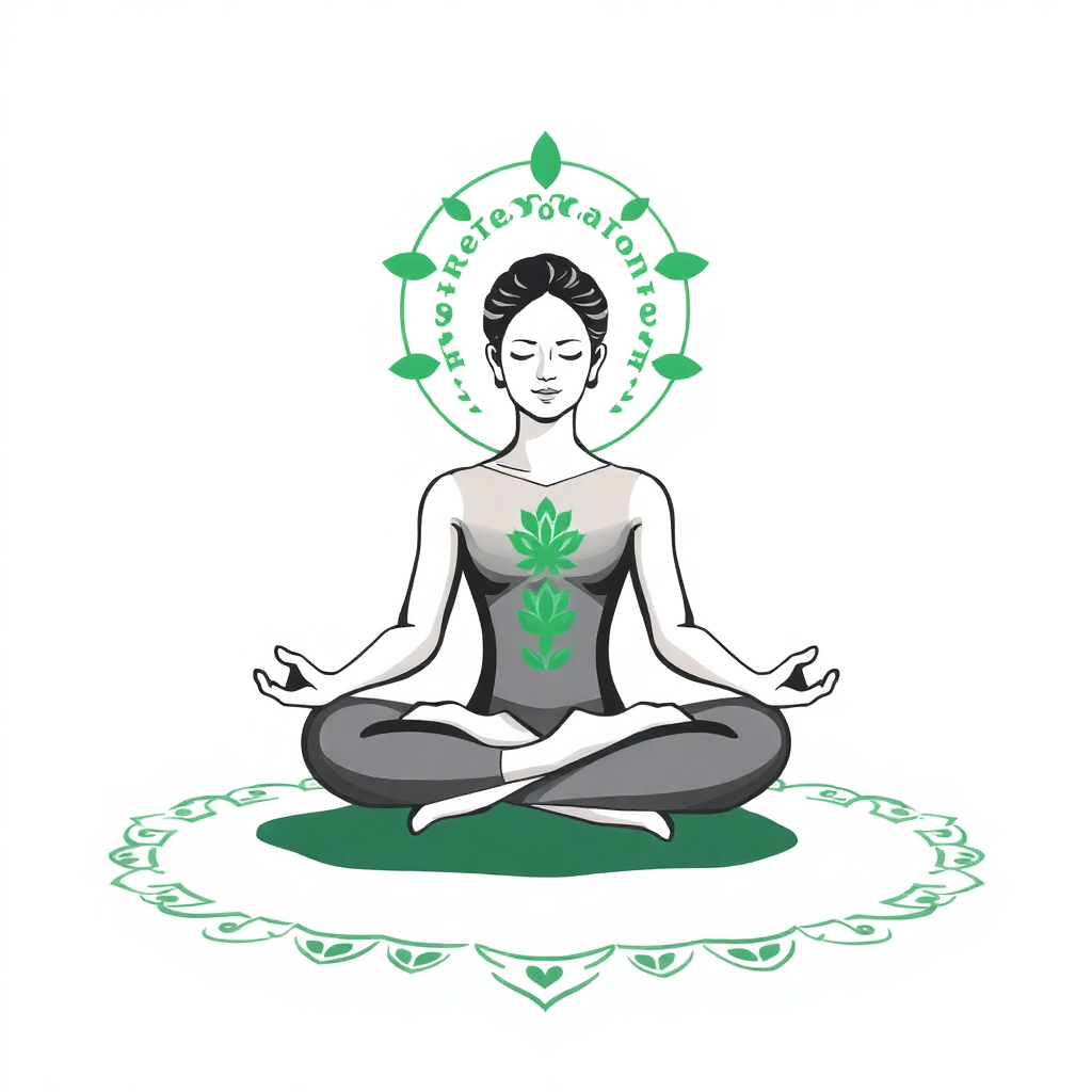 A woman practicing meditation in a peaceful setting