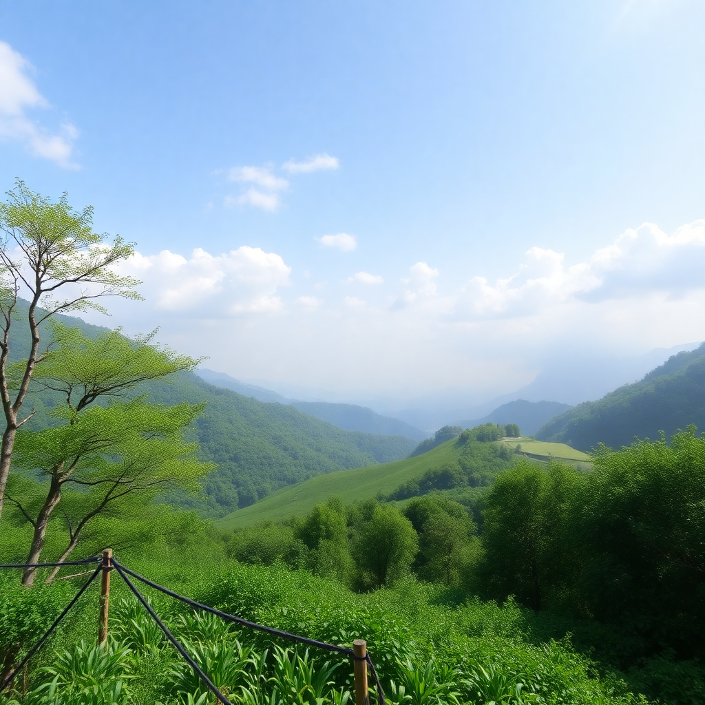 Green mountains, surrounded by nature’s beauty
