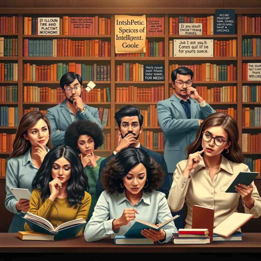 Digital representation of intelligent people showcasing diverse thinking and problem-solving