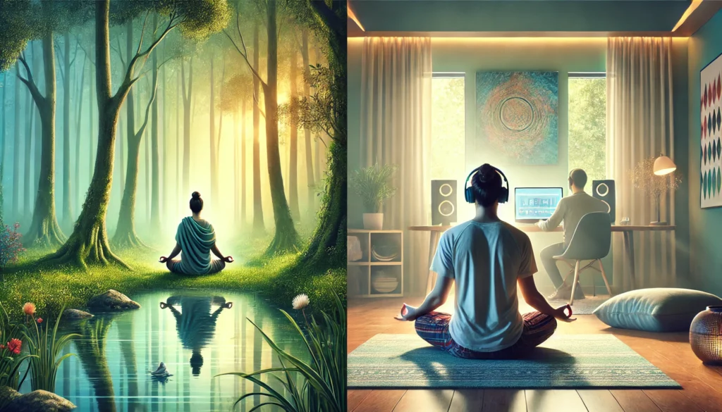 A person practicing silent meditation, embracing the power of stillness.