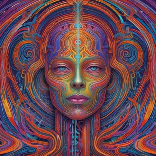 A surreal illustration of a woman's head, symbolizing the evolving capabilities of the human brain